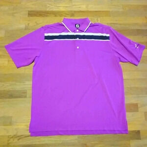 Footjoy Short Sleeve Golf Polo Shirt Mens Size 2XL Purple